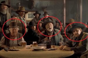 Si paras Regreso al Futuro 3 en el minuto 27:50 verás a tres vaqueros que son de las mayores leyendas del cine western