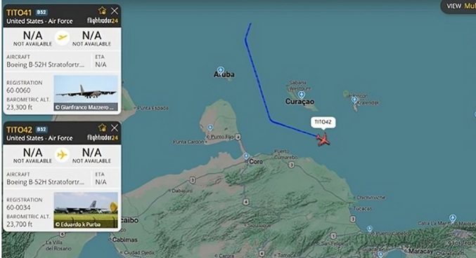 Sobrevuelan costas de Falcón dos bombarderos estadounidenses