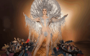 Stephany Abasali presentó su traje típico inspirado en Los Roques