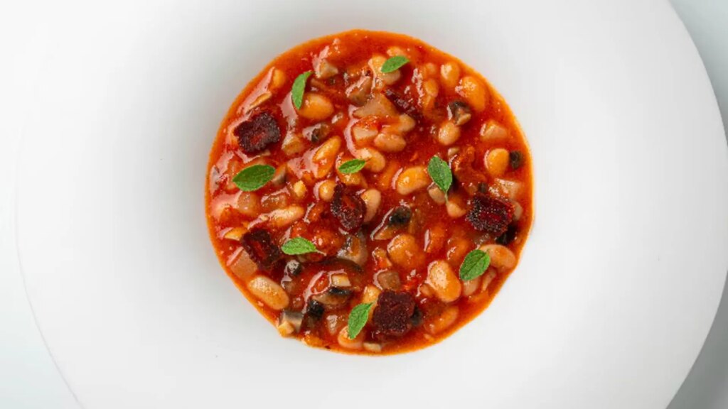 así es la fabada vegana de Joan Roca