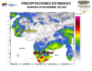 lluvias aisladas en varias regiones del país, según Inameh