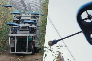 un robot temporero con IA, drones y sin derechos laborales
