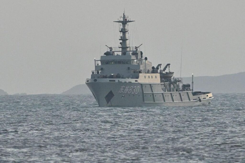 Un buque de guerra de China avistado cerca de la Isla de Pingtan, en Taiwán.