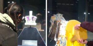 Cierran la Torre de Londres tras el ataque con natillas y tarta de manzana a la vitrina de la corona