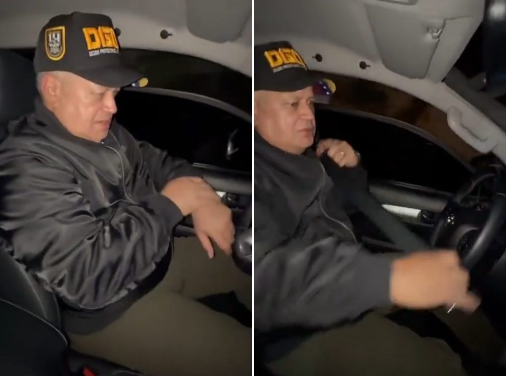 Diosdado Cabello trasnochó en su camioneta blindada para convencerse que todo anda "tranquilito"