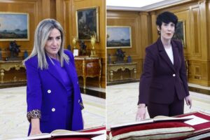 Elma Saiz y Milagros Tolón prometen sus cargos como ministras portavoz y de Educación ante Felipe VI | europapress.es
