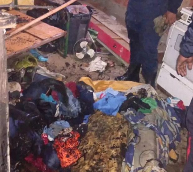 Estructura habitacional afectada tras deflagración de una bombona de gas