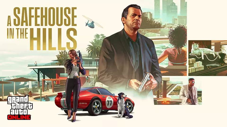 GTA Online - A Safehouse in the Hills Key Art