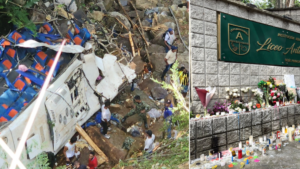 Habló único conductor que auxilió a estudiantes tras fatal accidente de bus que cayó a un abismo en Antioquia: ‘Gritaban pidiendo ayuda’
