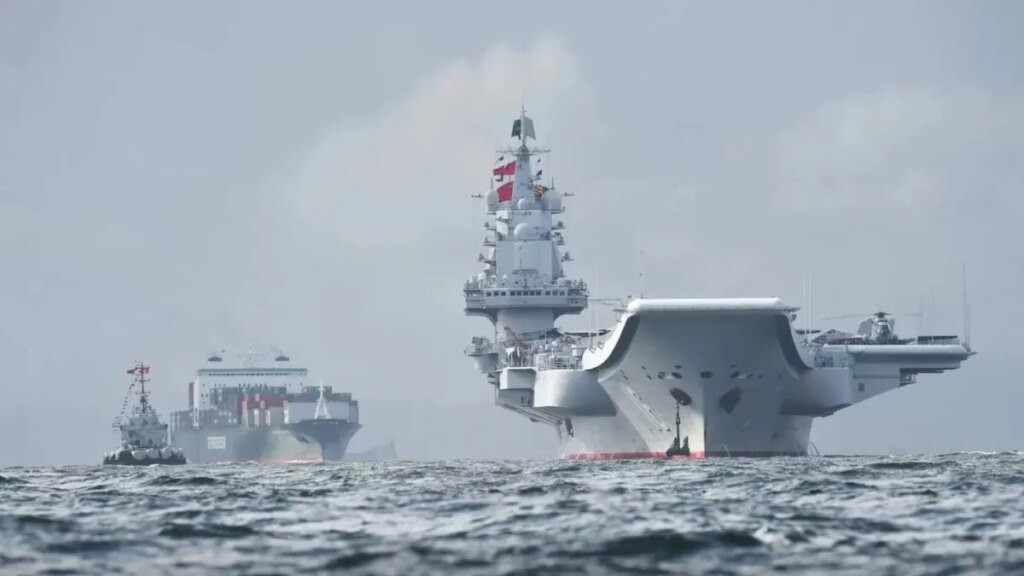 Impactante demostración de poder de China con sus mega portaaviones en un ejercicio naval, en imágenes satelitales