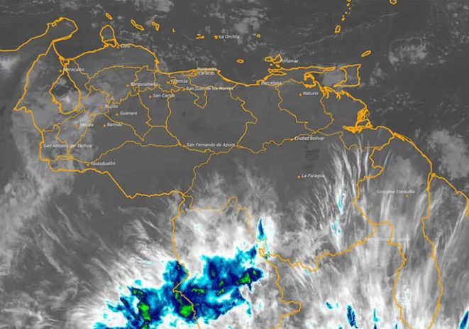 Inameh pronosticó lluvias dispersas en dos grandes regiones de Venezuela este jueves