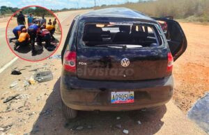 Joven conductor sufrió amputación traumática de una oreja al volcar vehículo Fox en carretera al sur de Anzoátegui
