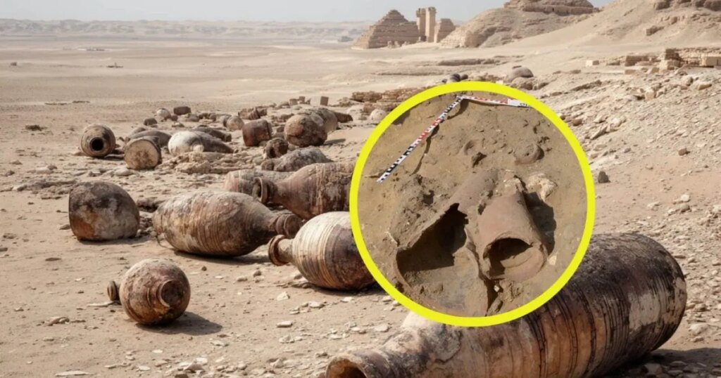 La arqueología demuestra que en la necrópolis de Saqqara se reaprovecharon ánforas romanas para crear un sorprendente sistema hidráulico