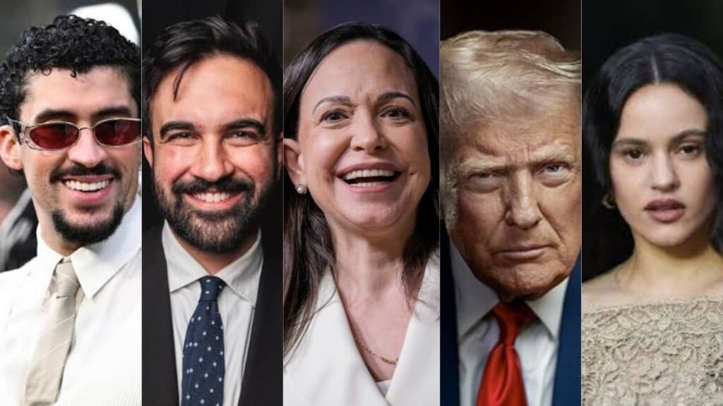 María Corina Machado, Mamdani, Trump, Bud Bunny y Rosalía, entre los 12 protagonistas de 2025