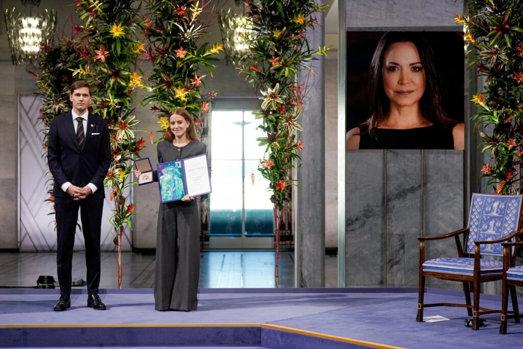 María Corina Machado dedica el premio Nobel de la Paz a los "héroes anónimos de la resistencia"