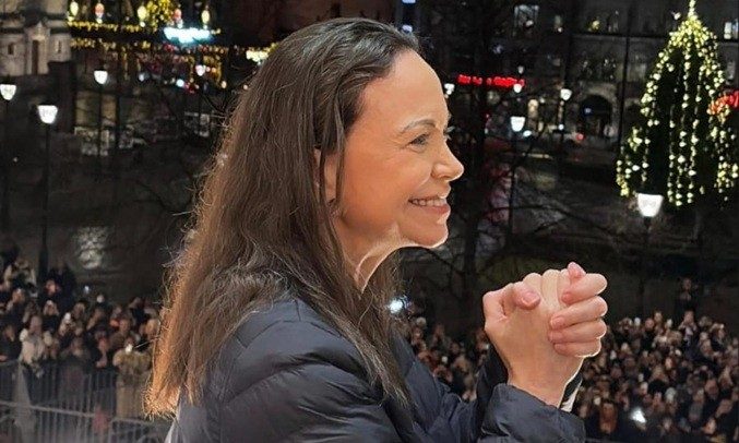 María Corina Machado llega a Oslo