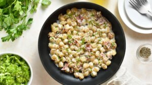 Ñoquis a la carbonara saludables, una receta económica y perfecta para la pérdida de grasa sin renunciar al sabor