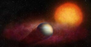 Nubes gigantescas de helio escapando de un planeta