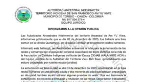 Tragedia en el Cauca | Hallan restos de mujer y dos niños en fosa: indígenas temen que sean de una madre y sus dos pequeños desaparecidos desde 2022