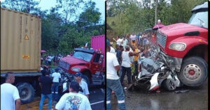Tragedia vial en Buenaventura: tractomula sin frenos aplastó vehículo familiar y dejó dos adultos muertos