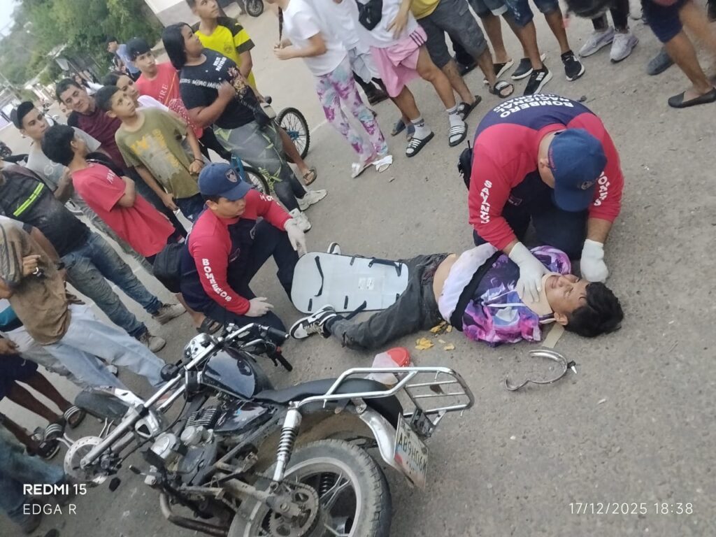 Un lesionado en colisión de moto y camión en El Palotal – Diario La Nación