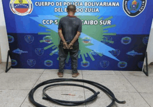 Va preso por hurtar fibra óptica de Cantv