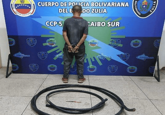 Va preso por hurtar fibra óptica de Cantv