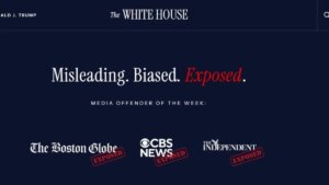 de qué trata la web de la Casa Blanca que apunta contra los medios