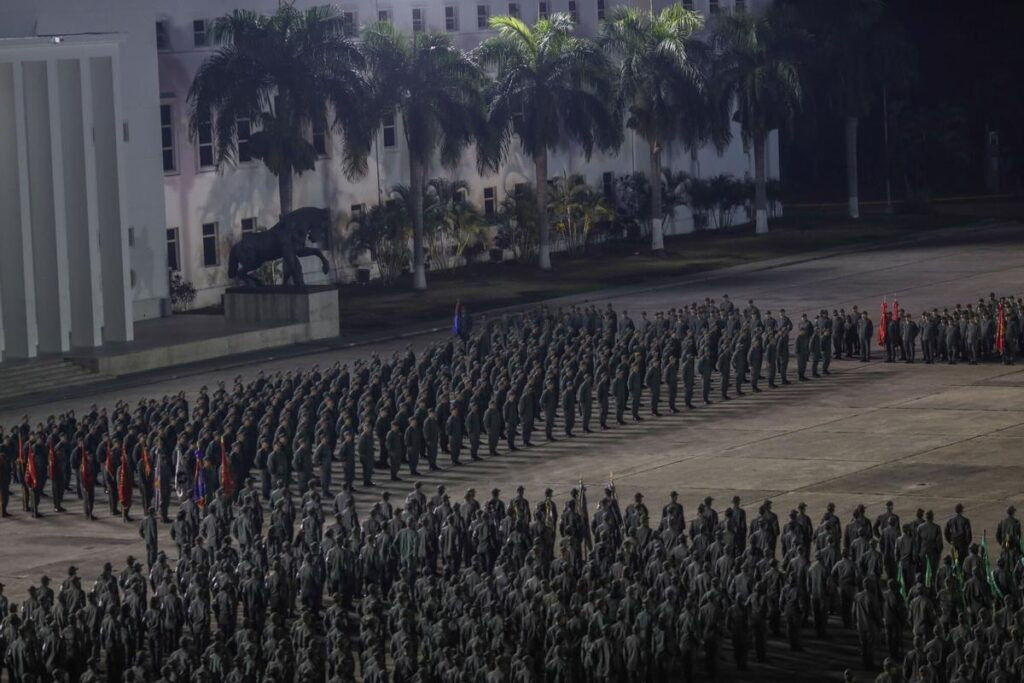Una parada militar en la base militar de Tiuna durante una visita de Nicolás Maduro, en mayo de 2019.