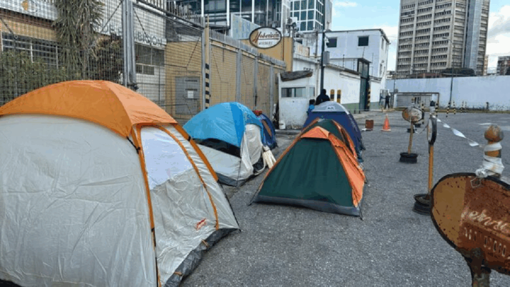Campamento por la libertad de presos políticos cumplió 12 días