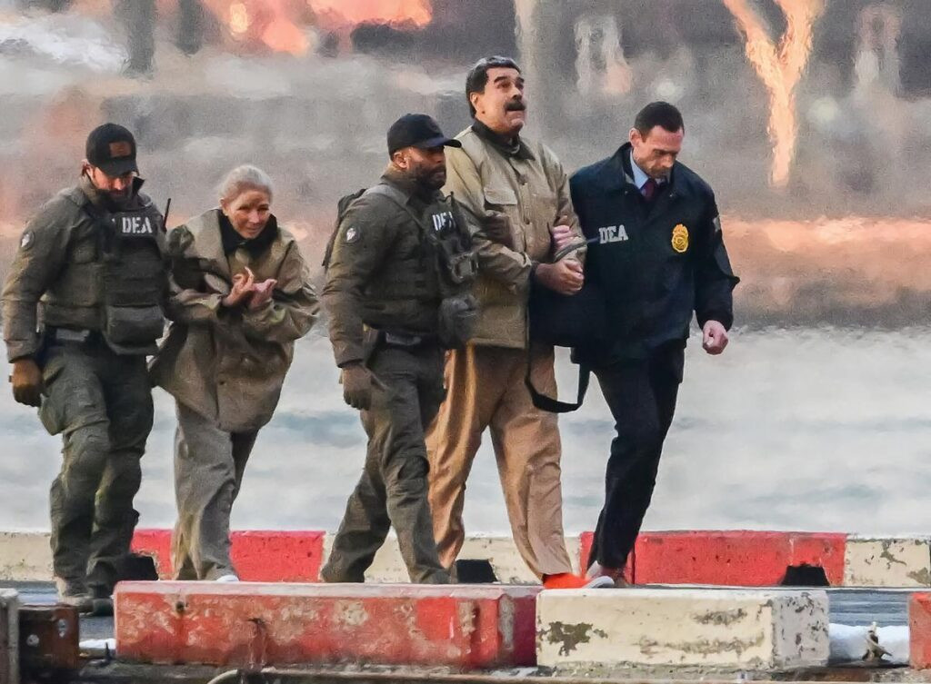 05/01/2026 El presidente de Venezuela, Nicolás Maduro, y su esposa, Cilia Flores, escoltados por agentes de la DEA hasta un tribunal de Nueva York tras su captura el 3 de enero en un ataque de Estados Unidos contra el país sudamericano POLITICA Europa Press/Contacto/Kyle Mazza-CNP