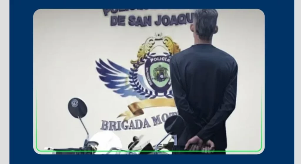 Capturado motopiruetas en San Joaquín