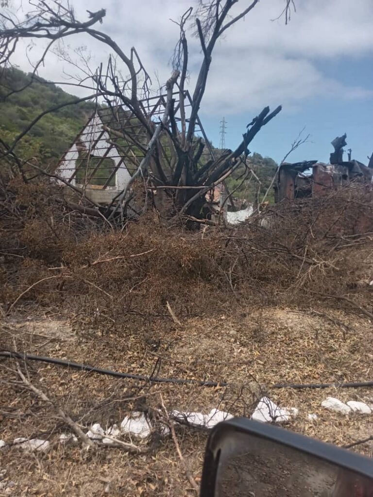 Carmen de Uria sufrió daños por el bombardeo