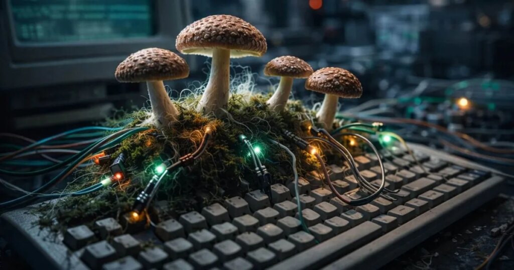 Científicos logran que hongos comestibles funcionen como microchips con memoria en computadoras vivas
