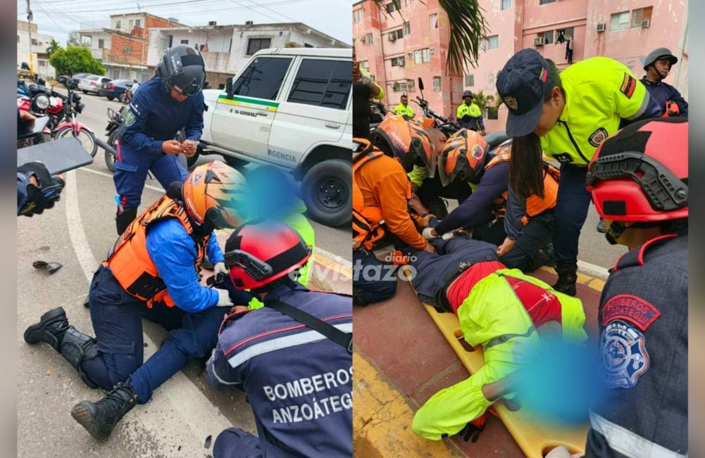 Colisión moto - Corolla deja dos funcionarios de la PNB lesionados en Barcelona