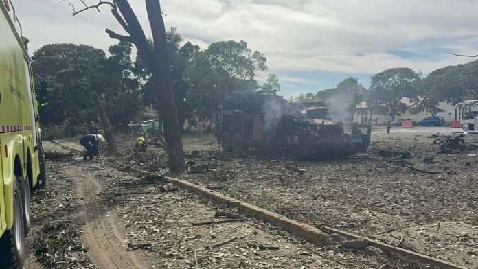Constatan daños en base militar La Carlota