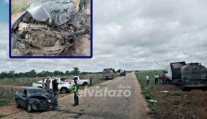 Corolla año 2001 y cisterna de Pdvsa se vieron involucrados en accidente vía Sisor – San Tomé