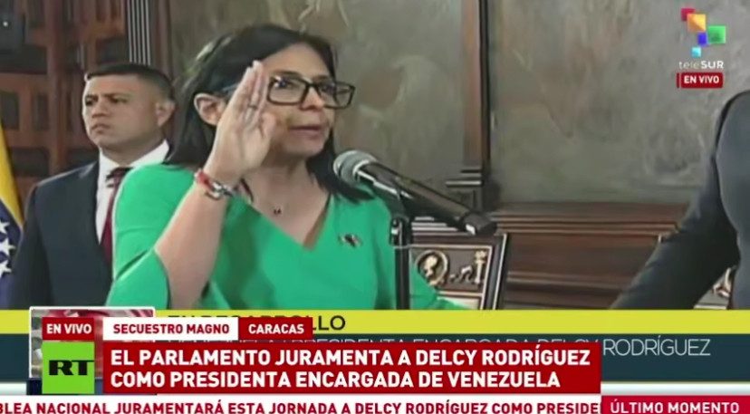 Delcy Rodríguez jura como presidenta encargada de Venezuela  – Diario El Luchador