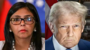 Delcy Rodríguez responde a la foto de Trump en Wikipedia
