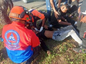 Derrape en la avenida principal de El Perú deja un lesionado – Diario El Luchador
