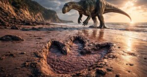 Descubren una huella de dinosaurio de 130 millones de años en una playa británica antes de que desaparezca para siempre