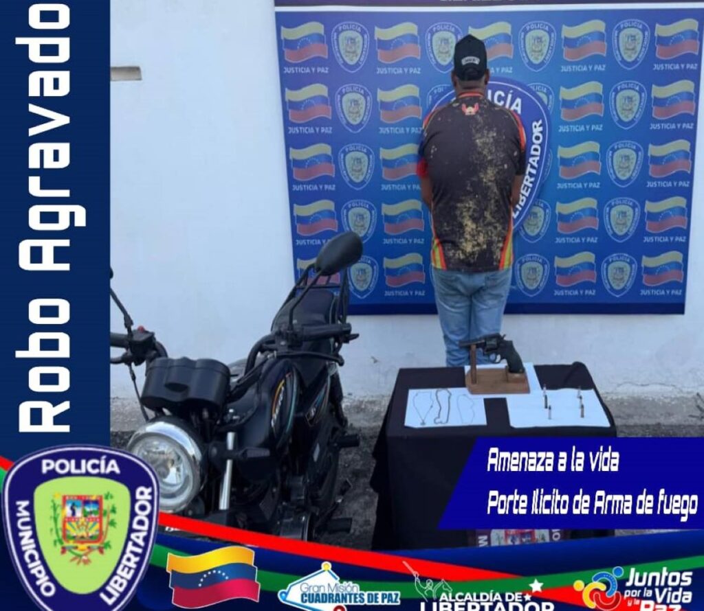 Detenido en Libertador un presunto atracador