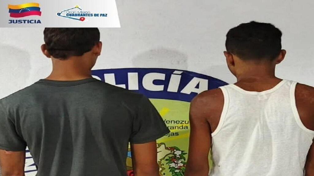 Dos jóvenes fueron detenidos por agredir física y verbalmente a dos menores de edad en Charallave