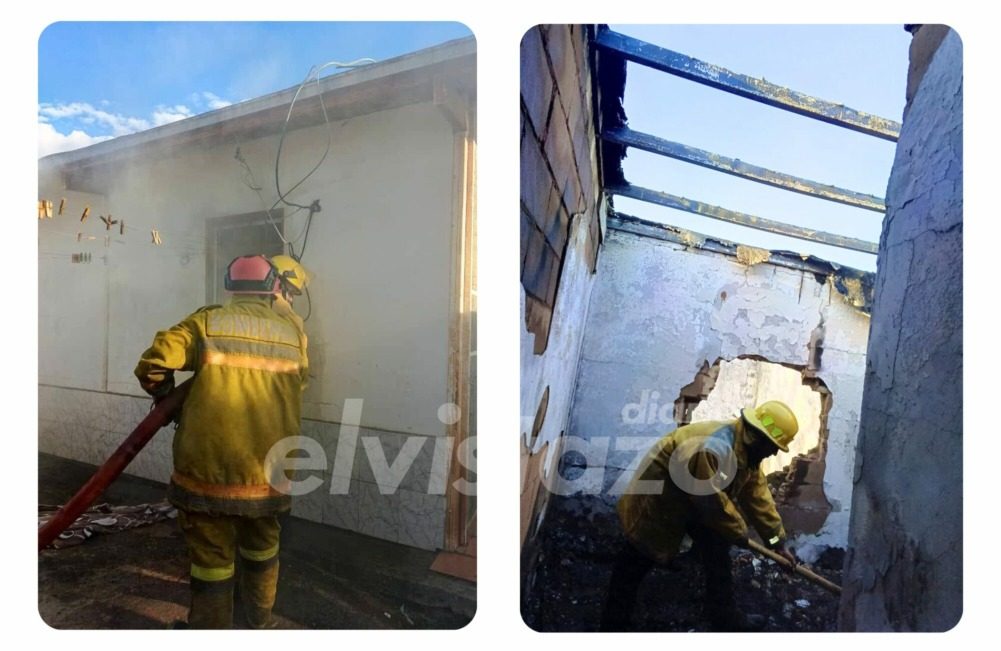Dos viviendas de la Urb. Lomas del Palomar 3 se vieron afectadas por un incendio