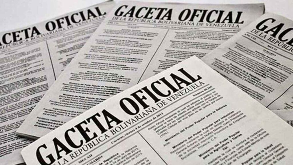 Gaceta Oficial N° 43.284: Sumario