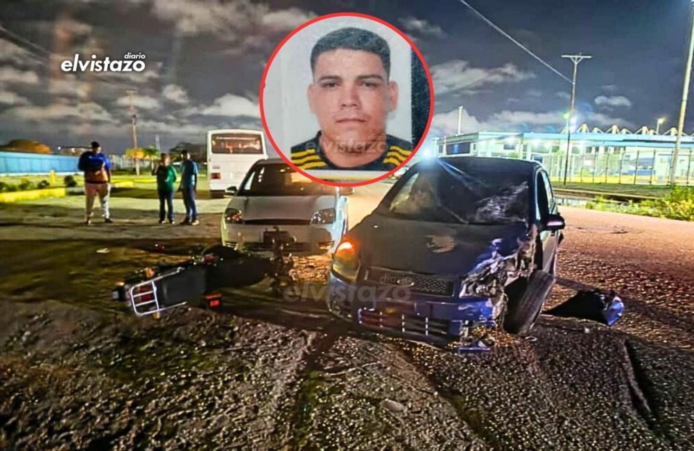 Hombre de 31 años murió en colisión moto - vehículo adyacente al terminal Cleto Quijada de El Tigre