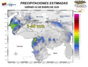 Inameh prevé bajas probabilidades de lluvias en gran parte de Venezuela este #2Ene