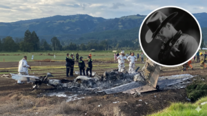 Las escenas del accidente de la avioneta de Yeison Jiménez qu