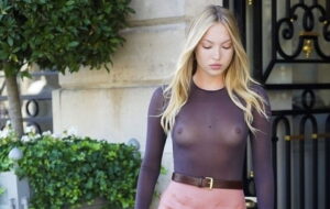 Lila Moss y sus transparencias en París