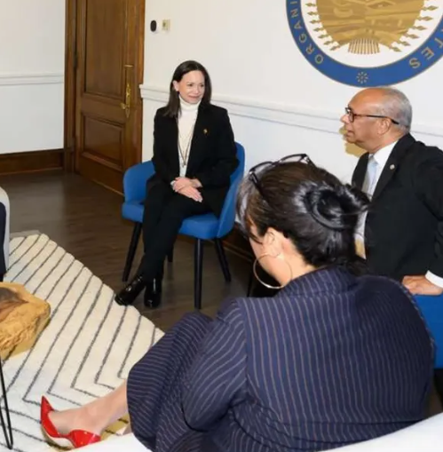 María Corina Machado calificó la reunión en la OEA de “muy productiva”